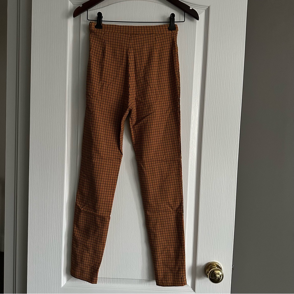 Urban Outfitters US 0 Neve Belted High-Waisted Cigarette Pant Orange Multi - Picture 14 of 16